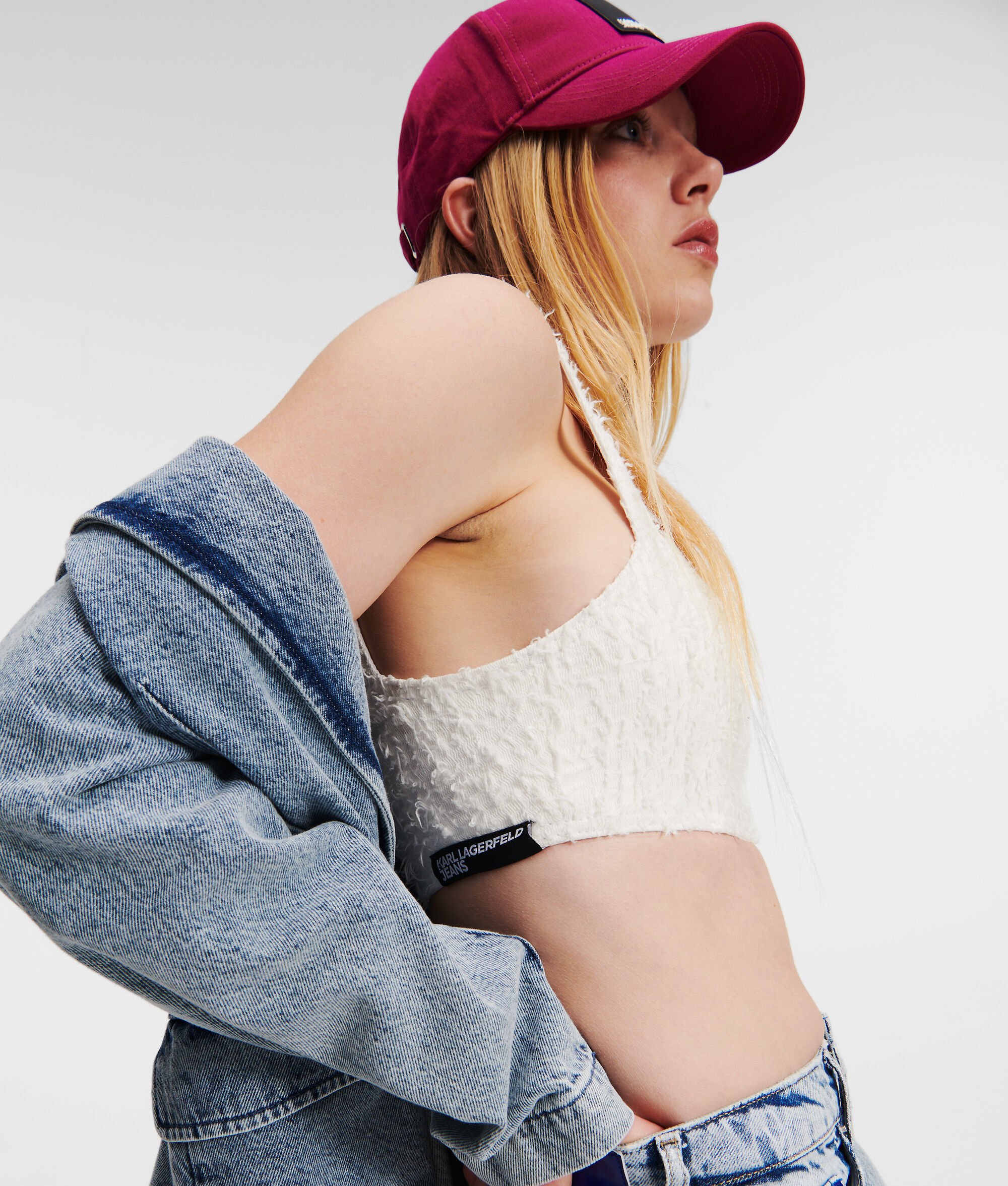 (image for) Clear KLJ Bouclé Cropped Top